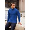 imageCOOFANDY Mens Turtleneck Sweater Long Sleeve Casual Ribbed Knitted High Neck Pullover SweatersLake Blue