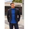 imageCOOFANDY Mens Turtleneck Sweater Long Sleeve Casual Ribbed Knitted High Neck Pullover SweatersLake Blue