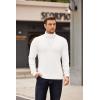 imageCOOFANDY Mens Turtleneck Sweater Long Sleeve Casual Ribbed Knitted High Neck Pullover SweatersWhite