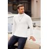 imageCOOFANDY Mens Turtleneck Sweater Long Sleeve Casual Ribbed Knitted High Neck Pullover SweatersWhite