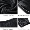 imageCOOFANDY Mens Velour Tracksuits 2 Piece Set Outfits Zip Up Sweatsuits Velvet Jacket Pants SetBlack