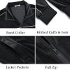 imageCOOFANDY Mens Velour Tracksuits 2 Piece Set Outfits Zip Up Sweatsuits Velvet Jacket Pants SetBlack