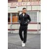 imageCOOFANDY Mens Velour Tracksuits 2 Piece Set Outfits Zip Up Sweatsuits Velvet Jacket Pants SetBlack