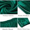 imageCOOFANDY Mens Velour Tracksuits 2 Piece Set Outfits Zip Up Sweatsuits Velvet Jacket Pants SetEvergreen
