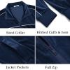 imageCOOFANDY Mens Velour Tracksuits 2 Piece Set Outfits Zip Up Sweatsuits Velvet Jacket Pants SetNavy