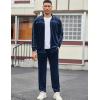 imageCOOFANDY Mens Velour Tracksuits 2 Piece Set Outfits Zip Up Sweatsuits Velvet Jacket Pants SetNavy