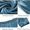 imageCOOFANDY Mens Velour Tracksuits 2 Piece Set Outfits Zip Up Sweatsuits Velvet Jacket Pants SetTeal