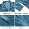 imageCOOFANDY Mens Velour Tracksuits 2 Piece Set Outfits Zip Up Sweatsuits Velvet Jacket Pants SetTeal