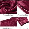 imageCOOFANDY Mens Velour Tracksuits 2 Piece Set Outfits Zip Up Sweatsuits Velvet Jacket Pants SetWine Red