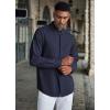 imageCOOFANDY Mens Wrinkle Free Shirts Casual Long Sleeve Button Down Dress ShirtsBlue Vilot