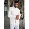 imageCOOFANDY Mens Wrinkle Free Shirts Casual Long Sleeve Button Down Dress ShirtsWhite