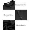 imageCOOFANDY Menss Long Sleeve Button Up Shirts Athletic Fitted Dress Shirts Silm Fit01black