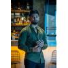 imageCOOFANDY Menss Long Sleeve Button Up Shirts Athletic Fitted Dress Shirts Silm FitArmy Green