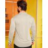 imageCOOFANDY Menss Long Sleeve Button Up Shirts Athletic Fitted Dress Shirts Silm FitKhaki