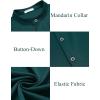 imageCOOFANDY Menss Long Sleeve Button Up Shirts Athletic Fitted Dress Shirts Silm FitLake Green