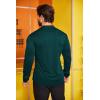 imageCOOFANDY Menss Long Sleeve Button Up Shirts Athletic Fitted Dress Shirts Silm FitLake Green