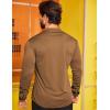 imageCOOFANDY Menss Long Sleeve Button Up Shirts Athletic Fitted Dress Shirts Silm FitLight Brown