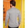 imageCOOFANDY Menss Long Sleeve Button Up Shirts Athletic Fitted Dress Shirts Silm FitLight Gray