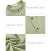 imageCOOFANDY Menss Long Sleeve Button Up Shirts Athletic Fitted Dress Shirts Silm FitLight Green