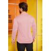 imageCOOFANDY Menss Long Sleeve Button Up Shirts Athletic Fitted Dress Shirts Silm FitPink