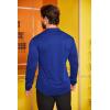 imageCOOFANDY Menss Long Sleeve Button Up Shirts Athletic Fitted Dress Shirts Silm FitRoyal Blue