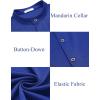 imageCOOFANDY Menss Long Sleeve Button Up Shirts Athletic Fitted Dress Shirts Silm FitRoyal Blue