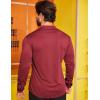 imageCOOFANDY Menss Long Sleeve Button Up Shirts Athletic Fitted Dress Shirts Silm FitWine Red