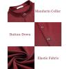 imageCOOFANDY Menss Long Sleeve Button Up Shirts Athletic Fitted Dress Shirts Silm FitWine Red