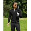 imageCOOFANDY Quarter Zip Pullover Men Dress Sweaters Long Sleeve Jacquard Checkered SweaterBlack