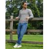 imageCOOFANDY Quarter Zip Pullover Men Dress Sweaters Long Sleeve Jacquard Checkered SweaterGrey