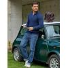 imageCOOFANDY Quarter Zip Pullover Men Dress Sweaters Long Sleeve Jacquard Checkered SweaterNavy Blue
