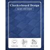 imageCOOFANDY Quarter Zip Pullover Men Dress Sweaters Long Sleeve Jacquard Checkered SweaterNavy Blue