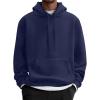 imageCOOFANDY Men Cotton Fleece Hooded Sweatshirt Casual Long Sleeve Hoodies Pullover Fashion Drawstring Hoodie with Kanga PocketBlue Purple