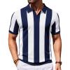 Navy Blue - White Stripes