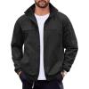 imageCOOFANDY Mens Lightweight Bomber Jackets Stand Collar Windbreaker Softshell Jacket Zip Up Coat for Fall OutdoorBlack