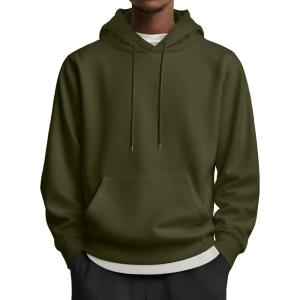 imageCOOFANDY Mens Hoodies Pullover Long Sleeve Casual Fashion Sweatshirts Drawstring Gym Hooded Shirt with Kanga PocketArmy Green