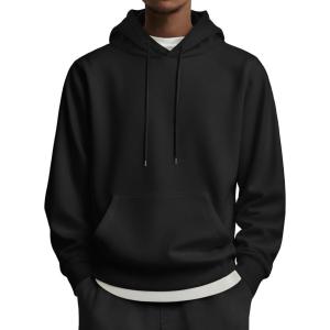 imageCOOFANDY Mens Hoodies Pullover Long Sleeve Casual Fashion Sweatshirts Drawstring Gym Hooded Shirt with Kanga PocketBlack
