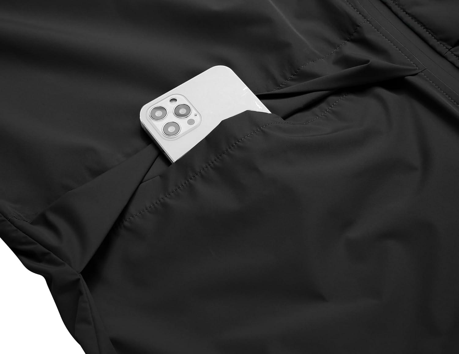 imageCOOFANDY Mens Rain Suit 2 Piece Waterproof Breathable Rain Gear Lightweight Rain Jacket Pants Rainwear SuitBlack