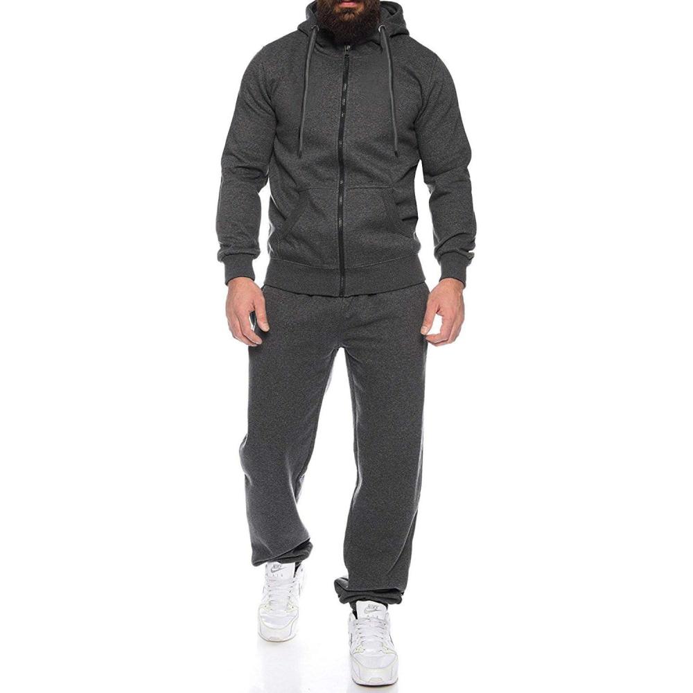 imageCOOFANDY Sweatsuits for Men 2 Piece tracksuit Sets Full Zip Hoodie Sweatpants for Men Casual Sports Jogging Suits S4XLDark Grey