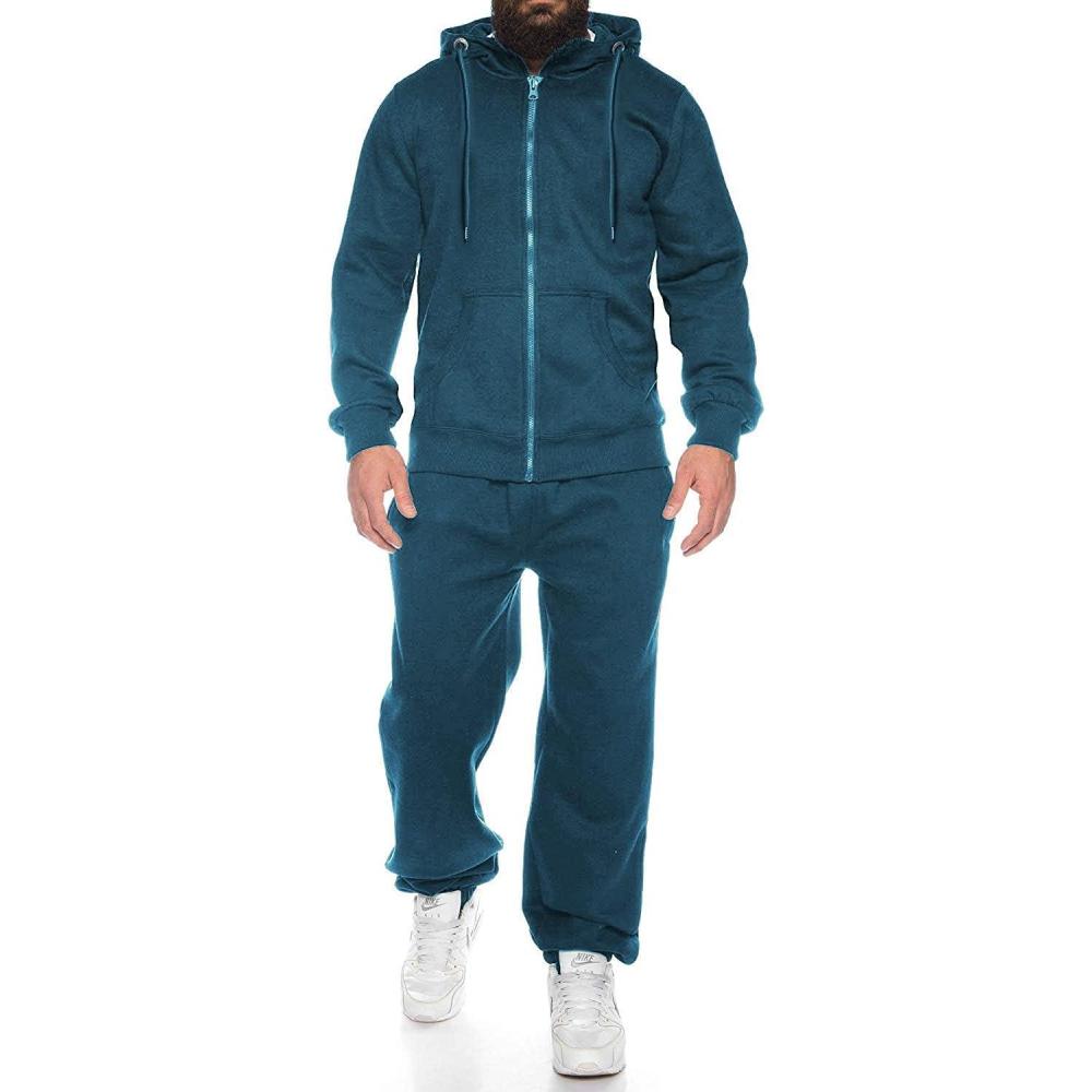 imageCOOFANDY Sweatsuits for Men 2 Piece tracksuit Sets Full Zip Hoodie Sweatpants for Men Casual Sports Jogging Suits S4XLDenim Blue