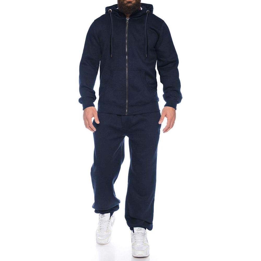 imageCOOFANDY Sweatsuits for Men 2 Piece tracksuit Sets Full Zip Hoodie Sweatpants for Men Casual Sports Jogging Suits S4XLNavy Blue