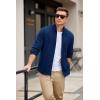 imageCOOFANDY Mens Fleece Jacket Zip Up Lightweight Sweater Jackets Casual Warm with Pockets for Home Office HikingBlue