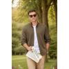 imageCOOFANDY Mens Fleece Jacket Zip Up Lightweight Sweater Jackets Casual Warm with Pockets for Home Office HikingBrown