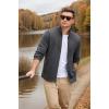 imageCOOFANDY Mens Fleece Jacket Zip Up Lightweight Sweater Jackets Casual Warm with Pockets for Home Office HikingDark Gray