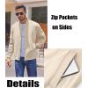 imageCOOFANDY Mens Lightweight Bomber Jackets Casual Spring Fall Windbreaker Jacket Light Zip Up Coat With PocketLight Khaki