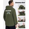 imageCOOFANDY Mens Rain Jacket Lightweight Waterproof Raincoat Packable Rain Shell Jacket With Hood Golf Hiking WindbreakerArmy Green