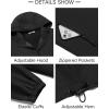 imageCOOFANDY Mens Rain Jacket Lightweight Waterproof Raincoat Packable Rain Shell Jacket With Hood Golf Hiking WindbreakerBlack