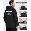imageCOOFANDY Mens Rain Jacket Lightweight Waterproof Raincoat Packable Rain Shell Jacket With Hood Golf Hiking WindbreakerBlack