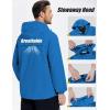 imageCOOFANDY Mens Rain Jacket Lightweight Waterproof Raincoat Packable Rain Shell Jacket With Hood Golf Hiking WindbreakerBlue