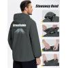 imageCOOFANDY Mens Rain Jacket Lightweight Waterproof Raincoat Packable Rain Shell Jacket With Hood Golf Hiking WindbreakerDeep Gray
